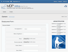 Tablet Screenshot of mdpinfra.com